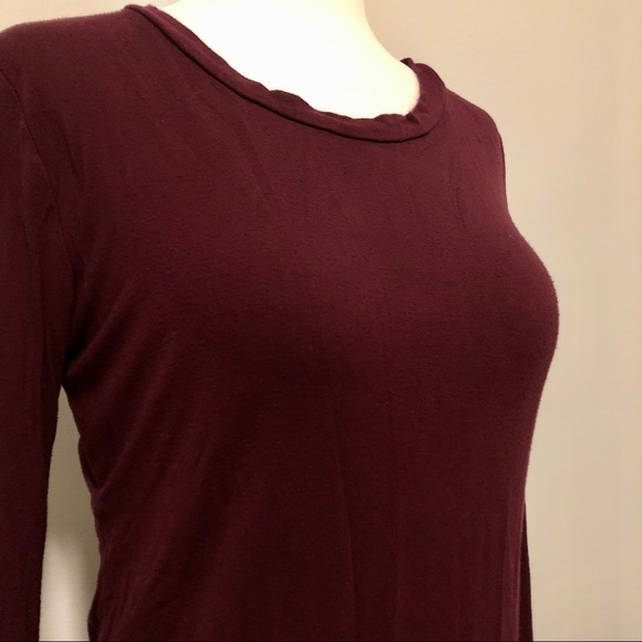 💸 $2 ADD-ON Forever 21 Burgundy Long Sleeve T-Shirt - Picture 4 of 5